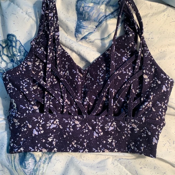 BuffBunny Collection Navy Terrazzo leggings and Sports Bra Set size Extra Small - Picture 9 of 11